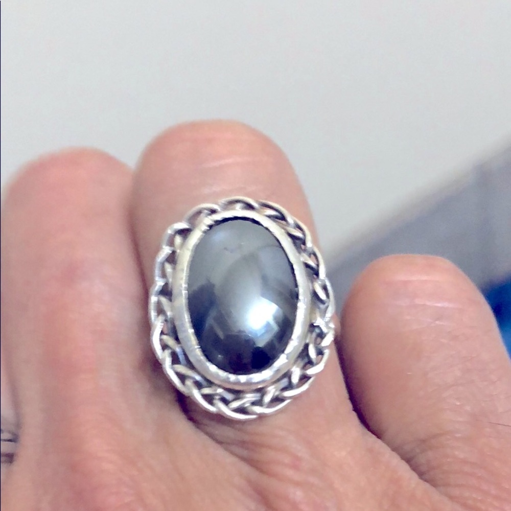 Sterling Silver Hematite Ring